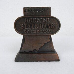 Vintage Metal Bank Hoosier State Bank of Indiana Promotional